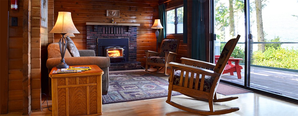 cabin 9 and 10 log cabin duplex interior at point no point resort