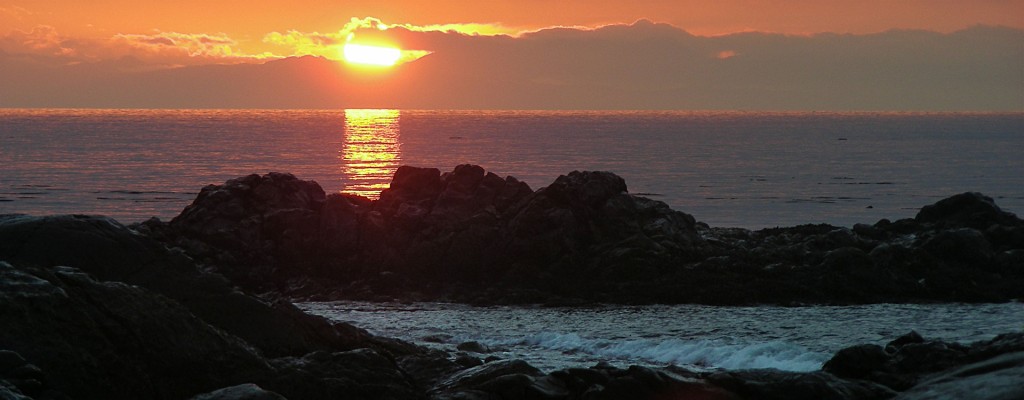 point no point resort beach rocks sunset and view